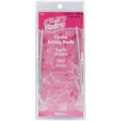 Susan Bates Silvalume Circular Knitting Needles 29"-Size 3/3.25mm