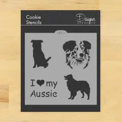 I Love My Aussie Cookie & Craft Stencil | CM211 by Designer Stencils | Stencils for Royal Icing, Airbrush, Dusting Powder |