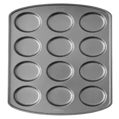 12 Cavity Perfect Results Premium Non-Stick Bakeware Muffin Top Pan - The Shallow Baking Cups Make Perfect Muffin Tops, Drop Cookies or Whoopie Pie Shells, , Steel
