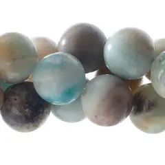 Earth's Jewel 7" Amazonite Natural Semi-Precious Strung Bead