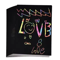 Kitcheniva Scratch Art Rainbow Paper DIY Craft Drawing Writing 10 Pcs
