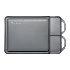 Double Save S Non-Slip Removable Compartments and Grooves to Prevent Spills Dishwasher Safe Cutting Board & Serving Tray