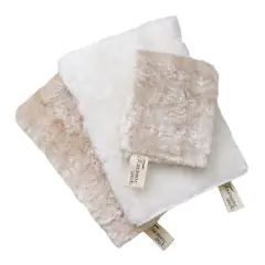 100% Viscose Facial Washcloth, Makeup Remover Cloth for Face, Excellent Deep Cleansing, German Dermatest Excellent, 6 Months Durable (6.7&rdquo;X9.4&rdquo; White/Beige) 2 sets