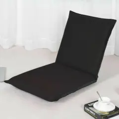 6-Position Multiangle Padded Floor Chair Black