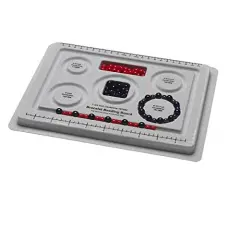 Bead board grey with flocking 10x7-1/2 inches with 5 round grooves for bracelets (Grey)