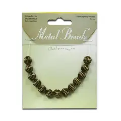 6 Packs of Pleated Metal BeadsPack of 13