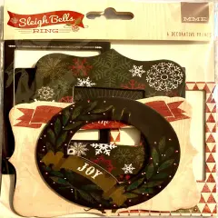 My Mind's Eye Sleigh Bells Ring Decorative Chipboard Frames