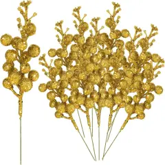 Kitcheniva Christmas DIY Tree Stems Wreath Decoration 10 Packs Gold