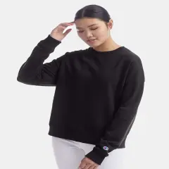 Relaxed fit Crewneck Sweatshirt | RADYAN&reg; Black