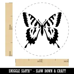 Tiger Swallowtail Butterfly Insect Bug Self-Inking Rubber Stamp Ink Stamper for Stamping Crafting Planners Green