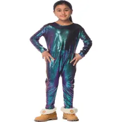 Childs Stretchy Dragon Scale Skin Jumpsuit Costume