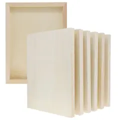 6-Pack 9x12 Unfinished Wood Canvas Boards for Painting