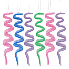 Northlight Sugar Coated Ribbon Candy Christmas Ornaments - 5.5" - 6 ct Multi