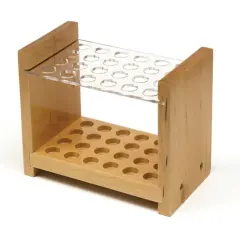 Paint Brush Holder, Wood/Acrylic Stand