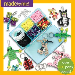 Create Your Own Bead Pets by Horizon Group Usa, Includes Over 600 Pony Beads, 6 Key Rings, Storage Box & Much More