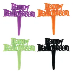 Happy Halloween Script DecoPics&reg; Cupcake Decoration, 12ct