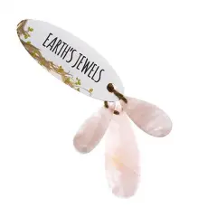 Earth's Jewels Semi-Precious Natural Rose Quartz Teardrop Pendants, 3pcs