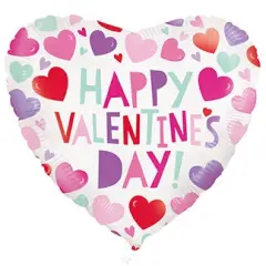 Smiling Hearts Heart Shaped 18" Foil Balloon, 1ct