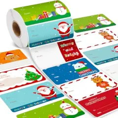 500 Pieces Christmas Gift Tags Stickers for Christmas Presents, Christmas Name Tags Stickers Self Adhesive Christmas Labels for Gifts Bags Boxes Xmas Holiday Wrapping Paper