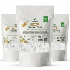 100% Pure White Organic Beeswax Pellets