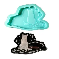 Kitcheniva Cat In Hand Etched Silicone Mold DIY Craft