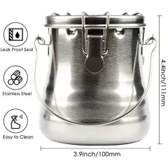 Paint Brush Washer, Portable Leak-Proof Brush Cleaner with Lid and Filter Screen, 4.7" tall x 4.4" dia.