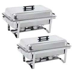 2 Pack 8QT Chafing Dish with 2 Warmer