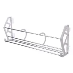 Shoe Rack Over the Door Wall Mounted Metal Storage Organizer. White