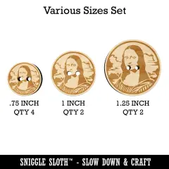 Mona Lisa Painting by Leonardo Da Vinci Wood Buttons for Sewing Knitting Crochet DIY Craft
