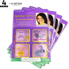 Easter Glitter Sparkle Design Tattoos, pack of 16 by Easter Unlimited