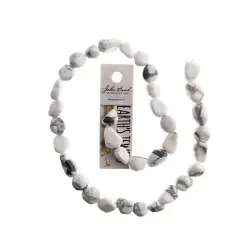 Earth's Jewel Semi-Precious 16" Howlite Irregular Natural Bead Strand