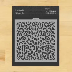 Leopard Skin Cookie and Craft Stencil | CM199 by Designer Stencils | Cookie Decorating Tools | Baking Stencils for Royal Icing, Airbrush, Dusting Powder | Craft Stencils for Canvas, Paper, Wood | Reusable Food Grade Stencil