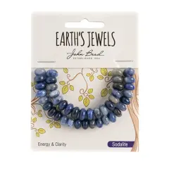 Earth&rsquo;s Jewels Semi-Precious Rondelle Sodalite Natural