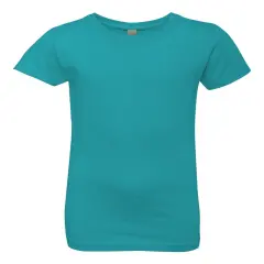 Next Level&reg; Girls&rsquo; Cotton Princess Crewneck Short Sleeve T-Shirt Tahiti blue
