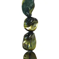 6 Packs of Tinted Shell Chunk Olive 2x8" Strand