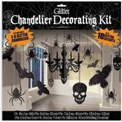 Amscan Party Decoration Halloween Glitter Paper Chandelier Decorating Kit 17 in a Package
