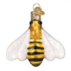 Honey Bee Glass Ornament Christmas Decor