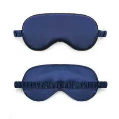 Kitcheniva Smooth Padded Double Sided Satin Travel Sleep Eye Mask Cover Navy blue