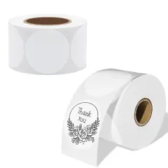 Kitcheniva 2 Rolls Thermal Labels Color Coding Stickers White