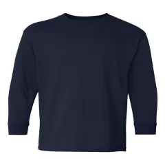 GILDAN&reg; Heavy Cotton Youth Crewneck Long Sleeve T-Shirt Navy