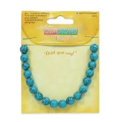 6 Packs of Synthetic Turquoise with Matrix Beads Pack of 18