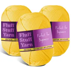 Hearth & Harbor Cotton Yarn Skeins Bright Yellow