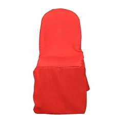 Set of 12 Polyester Banquet Chair Covers for Wedding Decor Red