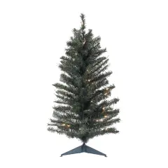 Vickerman 36" Canadian Pine Artificial Christmas Tree - 35 Clear Lights Green