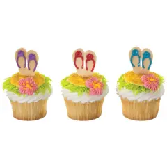 Summer Flip Flops DecoPics&reg; Cupcake Decoration, 12ct
