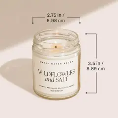 Merry and Bright Soy Candle | Bayberry, Clove, Nutmeg, Ginger, Cypress, Cedar, Balsam Fir and Musk Scented Candles for Home | 9oz Clear Jar, 40+ Hour Burn Time, Made in The USA