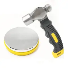 Steel Bench Block and Metal Stamping Hammer Kit, No-Rebound Metal Bench Block, Jewelry Stamping Hammer, Jewelry Metal Stamping Tools for Jewelry Making & Metal Stamping