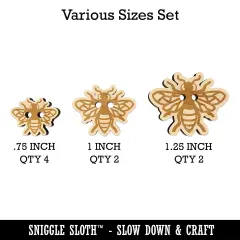 Bee Drawing Wood Buttons for Sewing Knitting Crochet DIY Craft