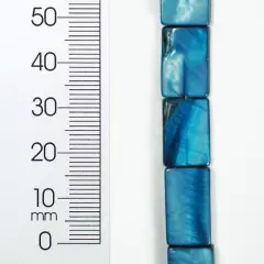 6 Packs of Tinted Shell 10x15mm Rect Blue 2x8"