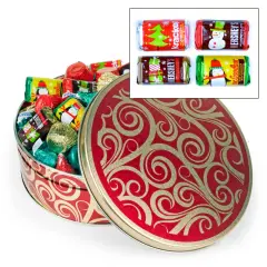 104 pcs Christmas Gift Tin with Hershey's Holiday Chocolate Candy Mix (1.5 lb)